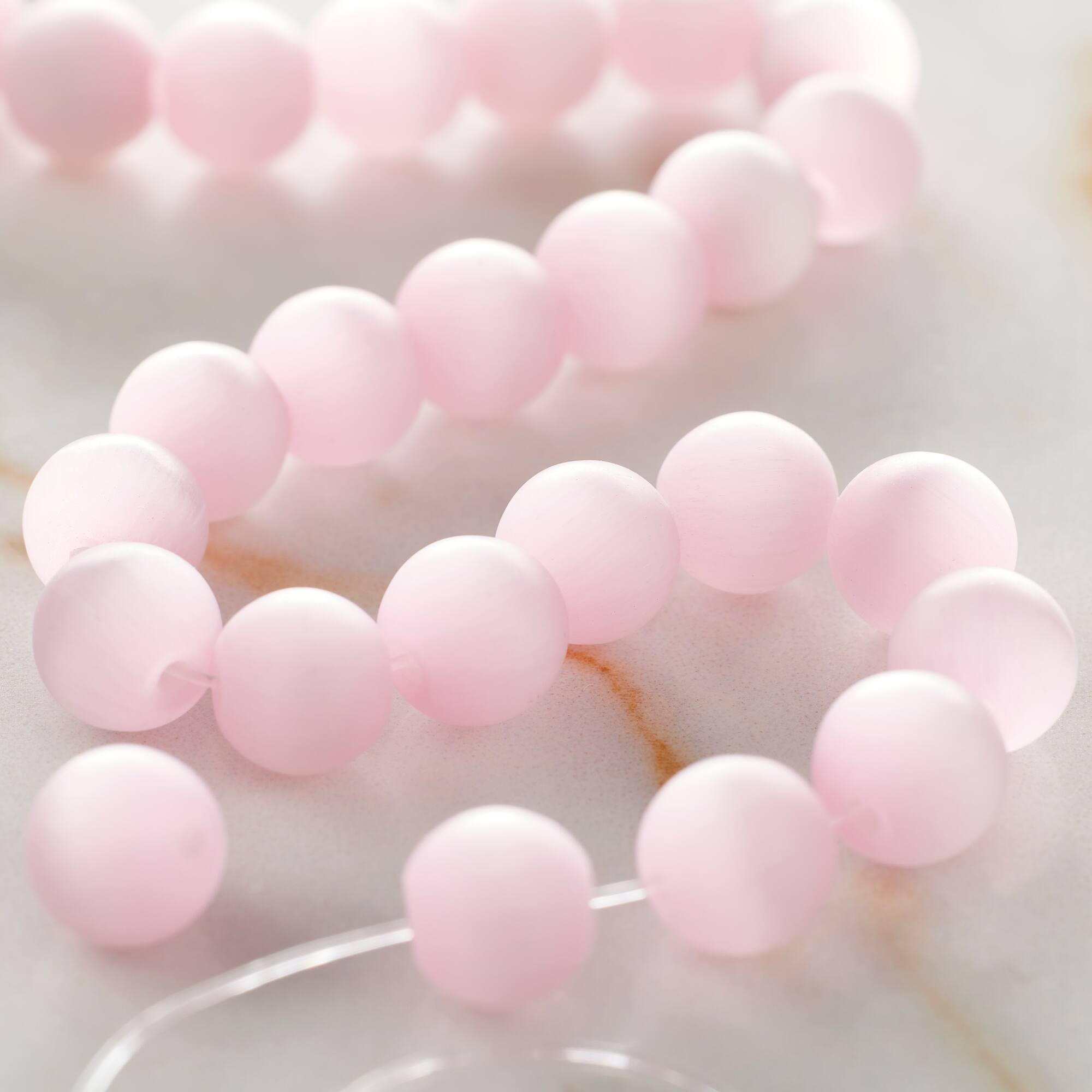 Glass Cat's Eye Round Beads, 8mm by Bead Landing™